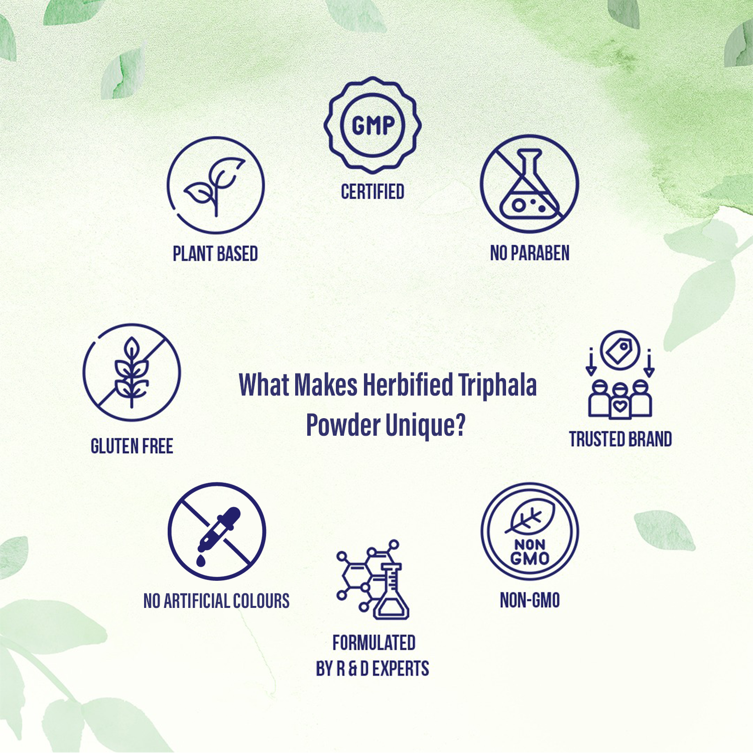 Herbified Triphala Powder - Pure Ayurvedic Blend for Digestive Health and Detoxification (Pack of 1)