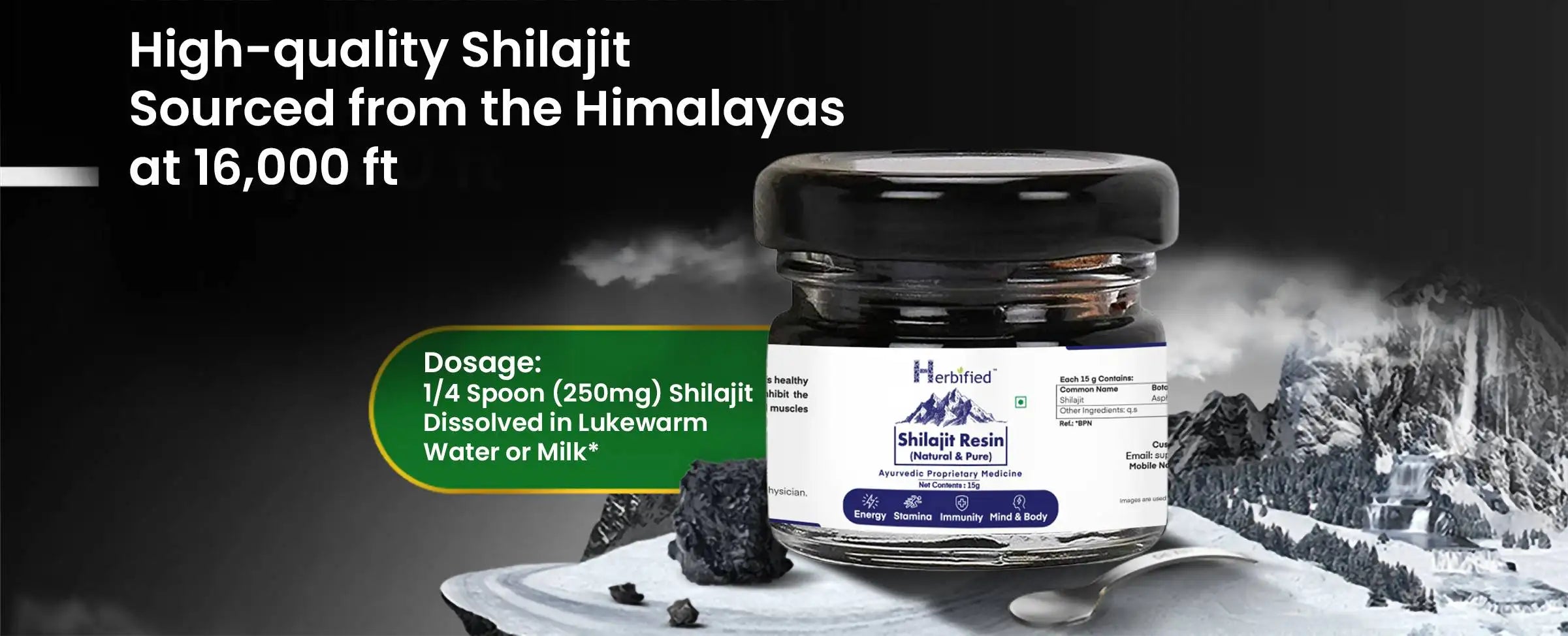 Unearth the Secret of Vitality: Exploring Herbified Himalayan Shilajit Resin