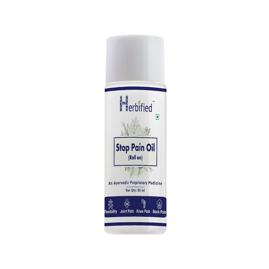Herbified Ayurvedic Stop Pain Relief Oil Roll 50 ml For Joint Pain Relief and Relaxation -50 ml (Pack of 1)