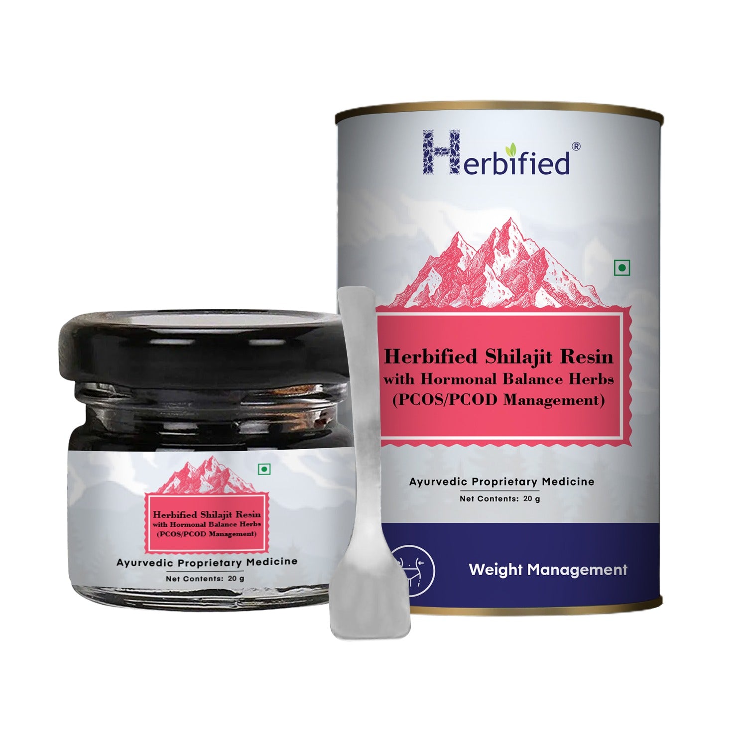 Herbified Shilajit Resin with Hormonal Balance Herbs (PCOS/PCOD Management)