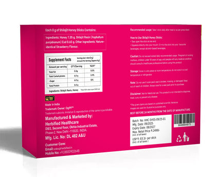 Honey Shilajit Sticks Strawberry