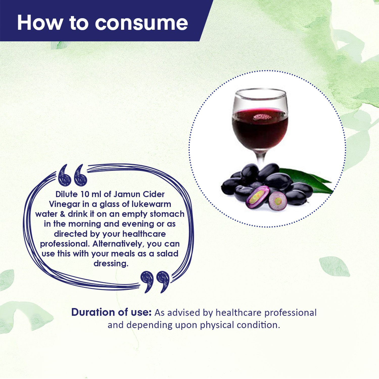 Herbified Jamun Cider Vinegar Help In Blood Sugar Control, Healthy Digestion & Metabolism Vinegar
