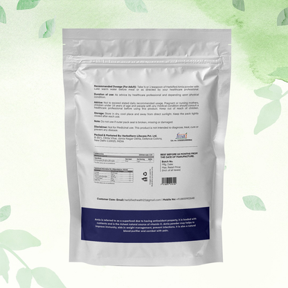 Herbified Amla Powder Pure and Natural Indian Gooseberry Powder for Hair and Skin Care - Rich in Vitamin C - Ayurvedic Superfood for Immunity Boost (Pack of 1)