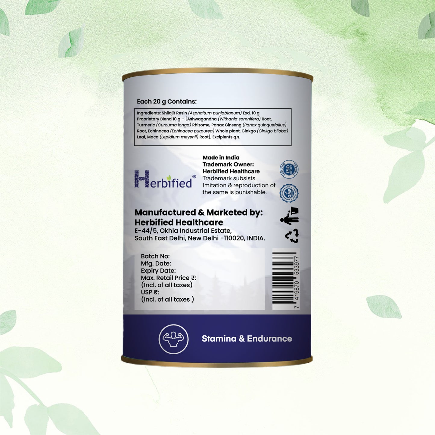 Herbified Herbified Shilajit Resin with Herbal Energy Complex