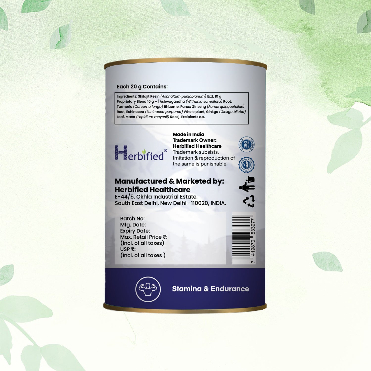 Herbified Herbified Shilajit Resin with Herbal Energy Complex