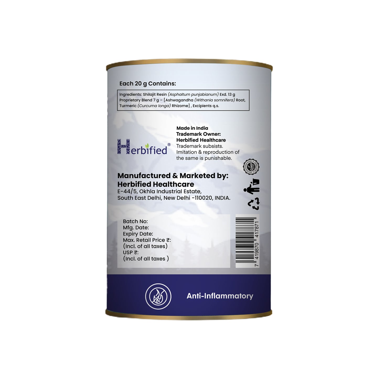 Herbified Himalayan Shilajit Resin with AshoTurmeric