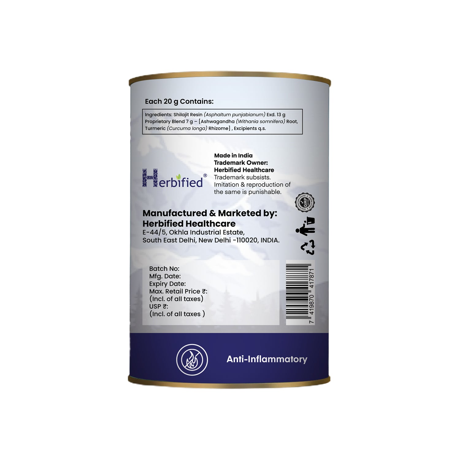 Herbified Himalayan Shilajit Resin with AshoTurmeric