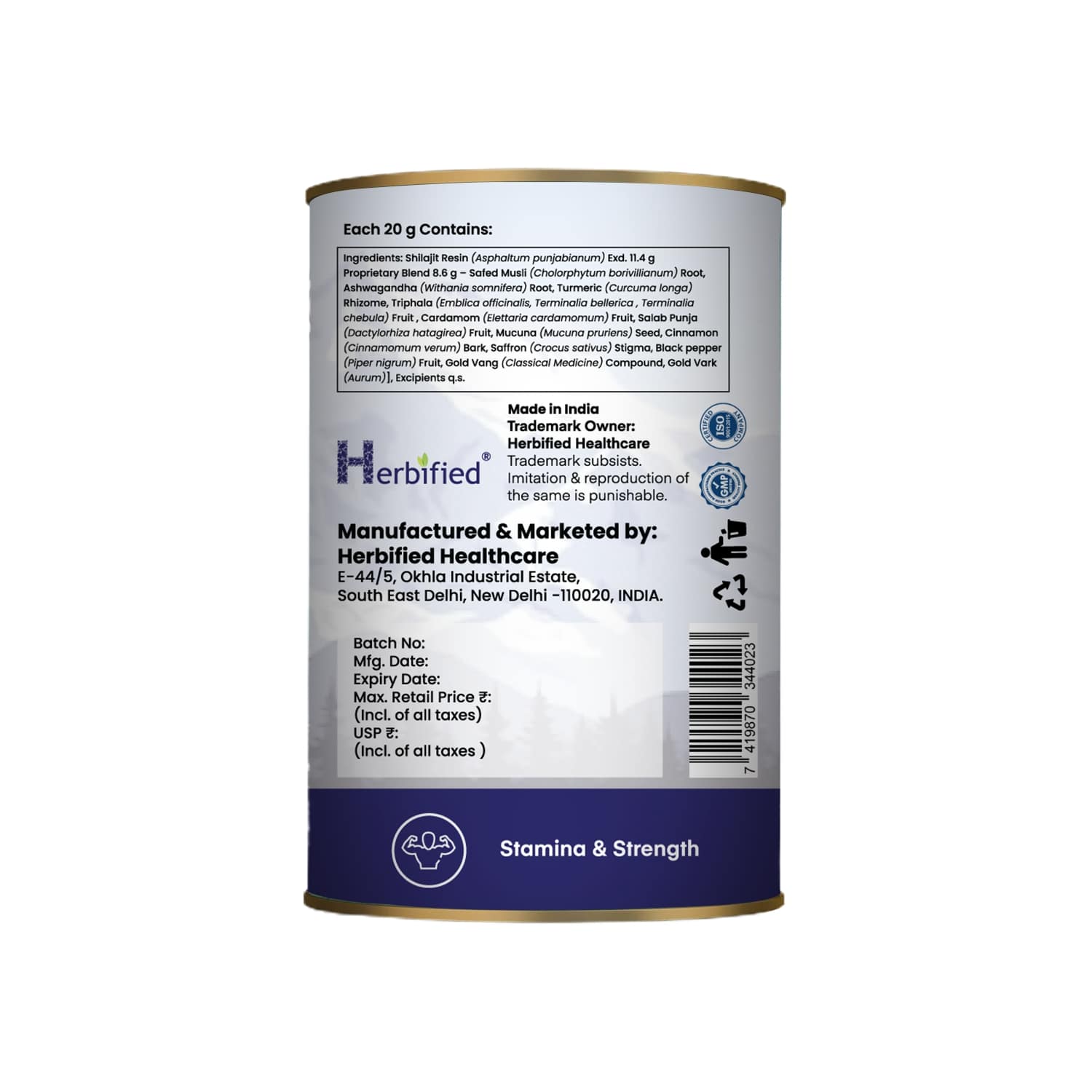 Herbified Himalayan Shilajit Resin PROGOLD
