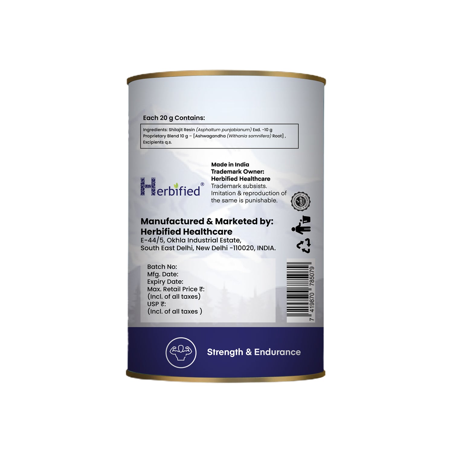 Herbified Himalayan Shilajit Resin Infused with Ashwagandha