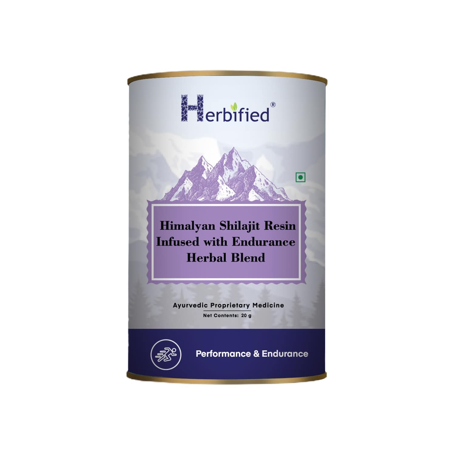 Herbified Himalayan Shilajit Resin Infused with Endurance Herbal Blend