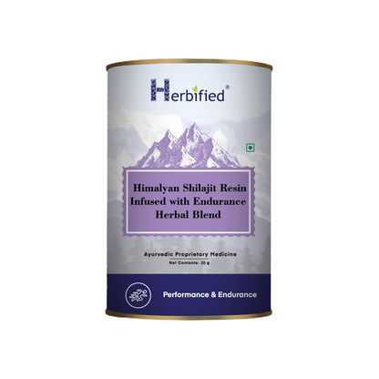 Herbified Himalayan Shilajit Resin Infused with Endurance Herbal Blend