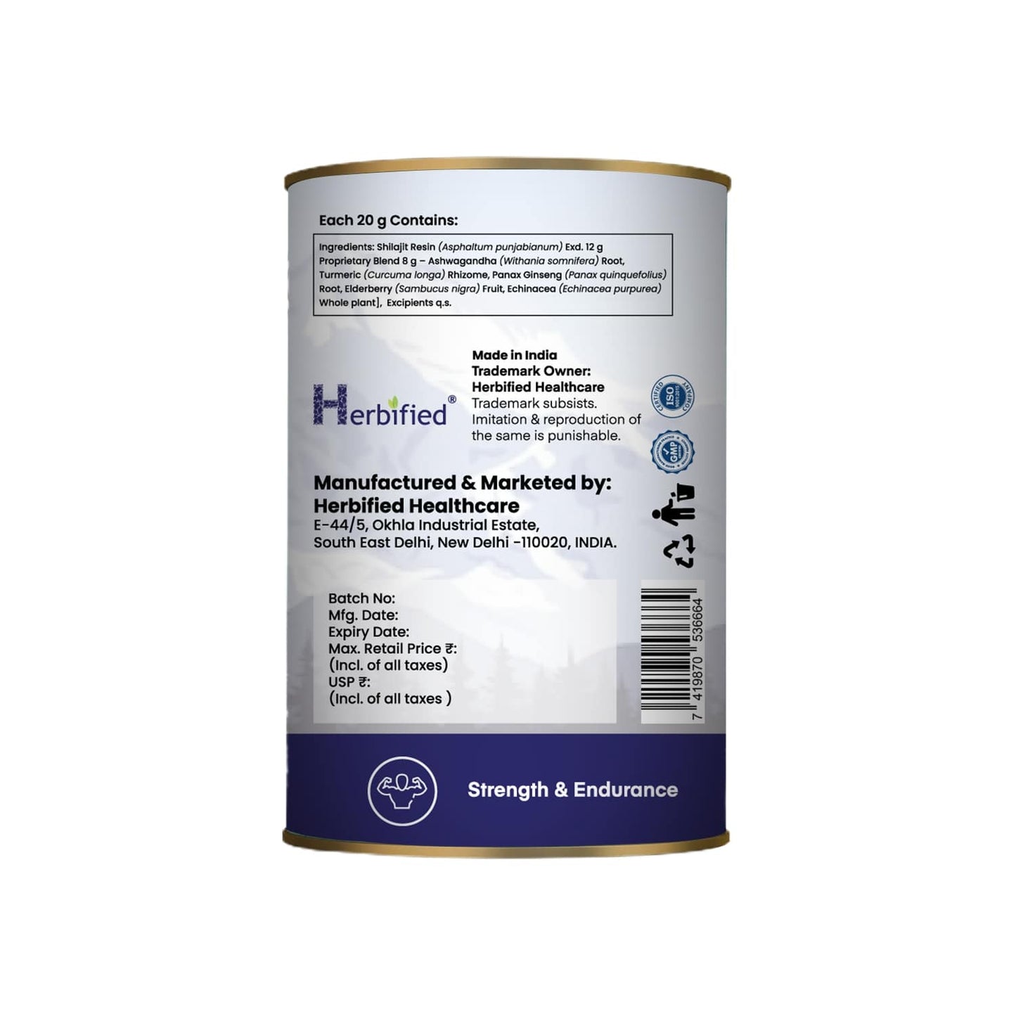 Herbified Himalayan Shilajit Resin Infused with Immunity Support Herbs