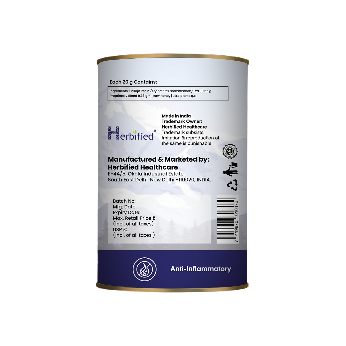 Herbified Himalayan Shilajit Resin Infused with Raw Honey
