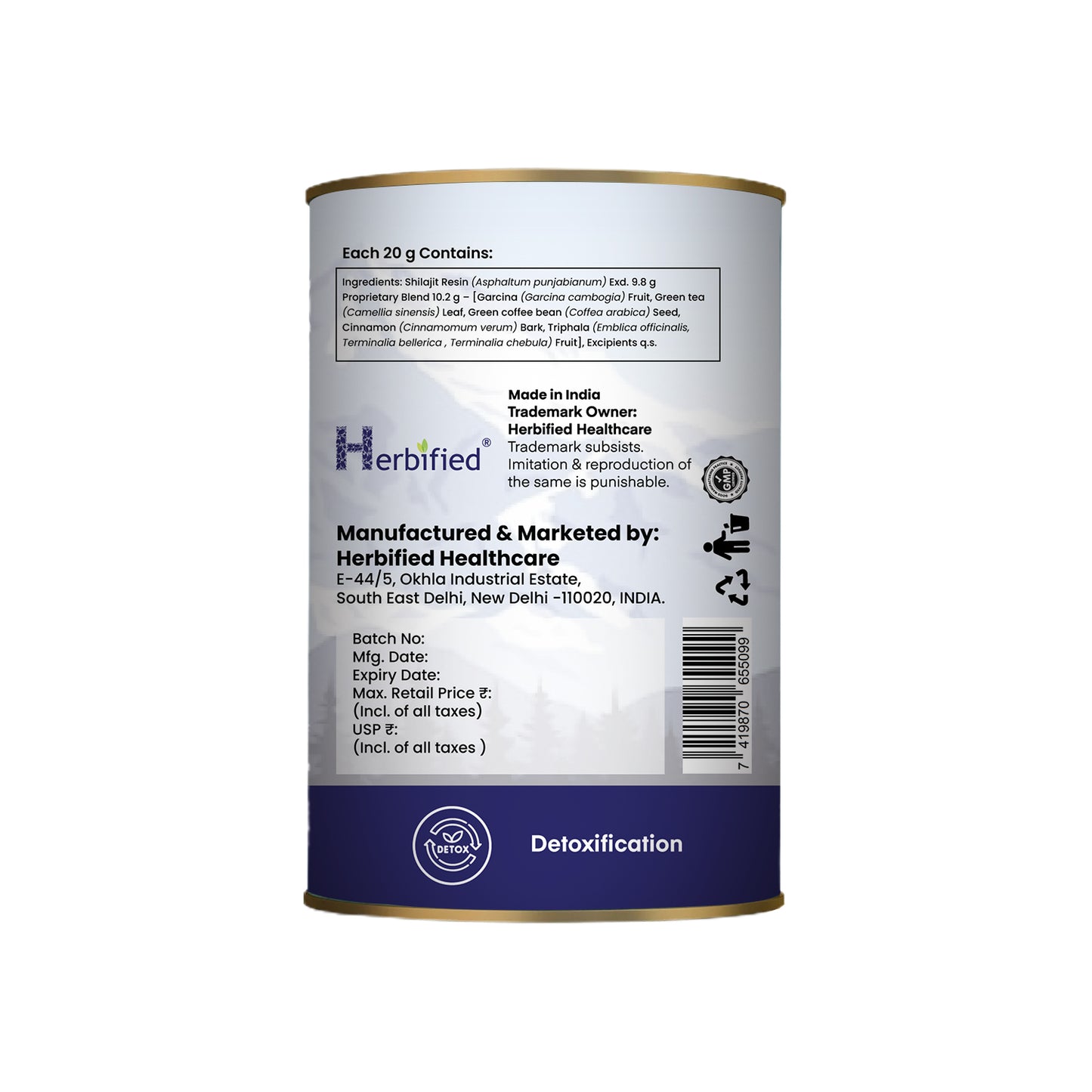 Herbified Himalayan Shilajit Resin with Supper Weight management Herbal Blend