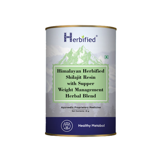 Herbified Himalayan Shilajit Resin with Supper Weight management Herbal Blend