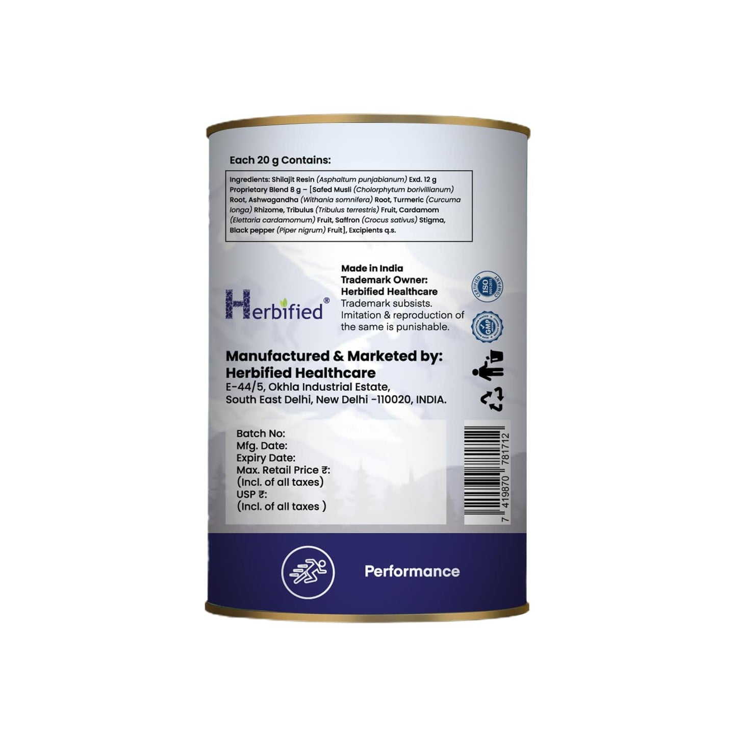 Herbified Himalayan Shilajit Resin with Super Herbal Blend