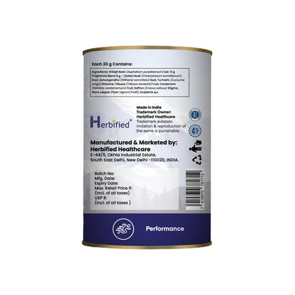 Herbified Himalayan Shilajit Resin with Super Herbal Blend